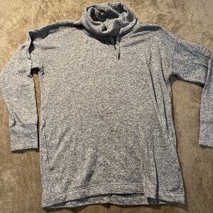 Old‎ Navy Active Shirt Womens M Gray Long Sleeve Pullover Cowl Neck Sweatshirt